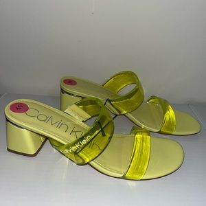 Yellow green Calvin Klein Sandals